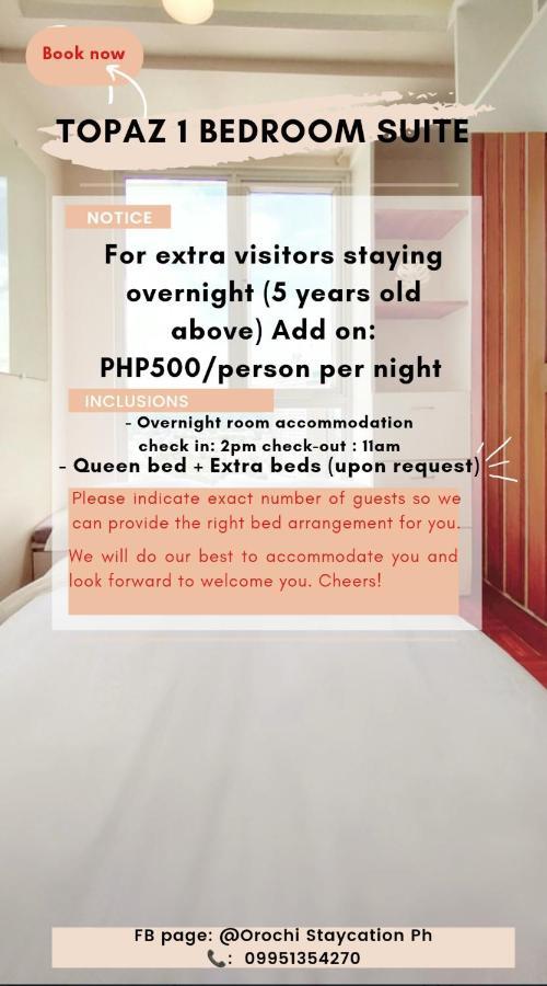 Topaz 1 Bedroom Suite Orochi Staycation Ph At Centrio Towers 카가얀드오로 외부 사진